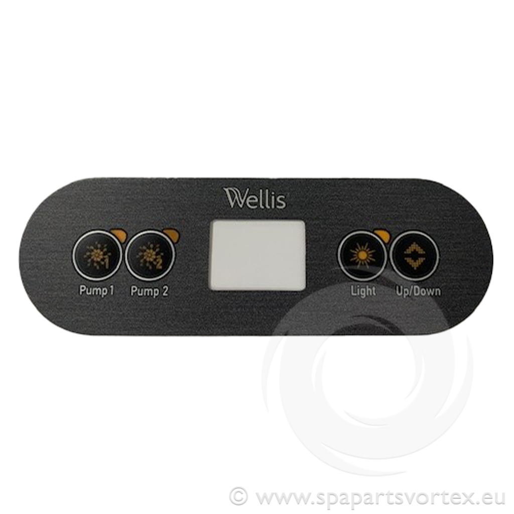 Wellis Sticker Control Panel- Two Pump (Wellis logo) (ACM0774)