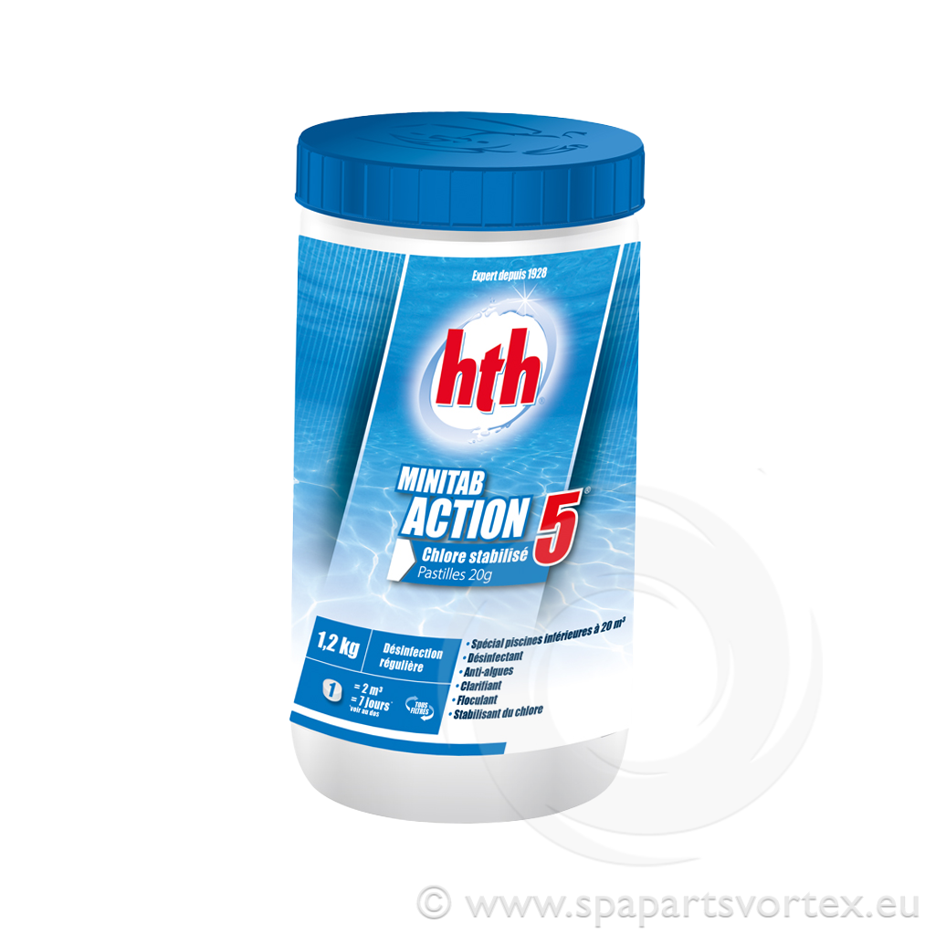 hth Minitab Action 5 (1,2kgs ; 20g tablets)