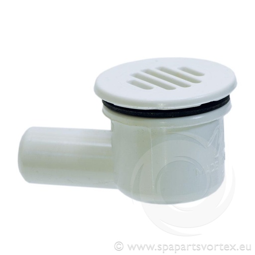 [PL-10372] Low Profile Drain 3-quarter barb connection WHITE