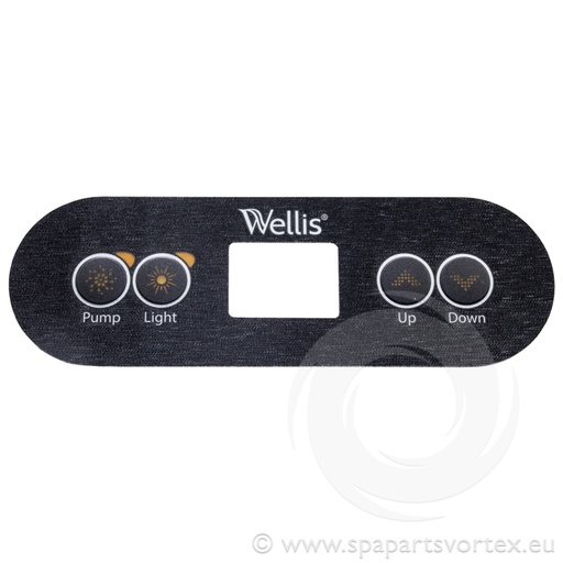 [OL-WE773] Wellis Control Panel Overlay - One Pump