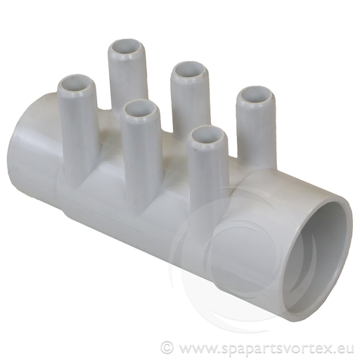 [PL-AP240] AP Series Water Manifold With Cap 2" x 3/4" (6 Barb)