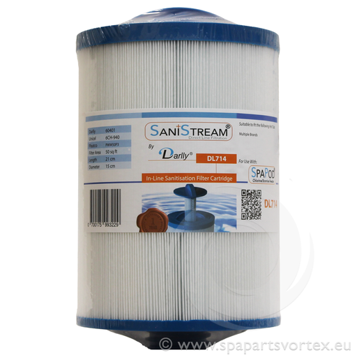 [FR-PWW50-1] Filtre de spa Darlly Sanistream DL714